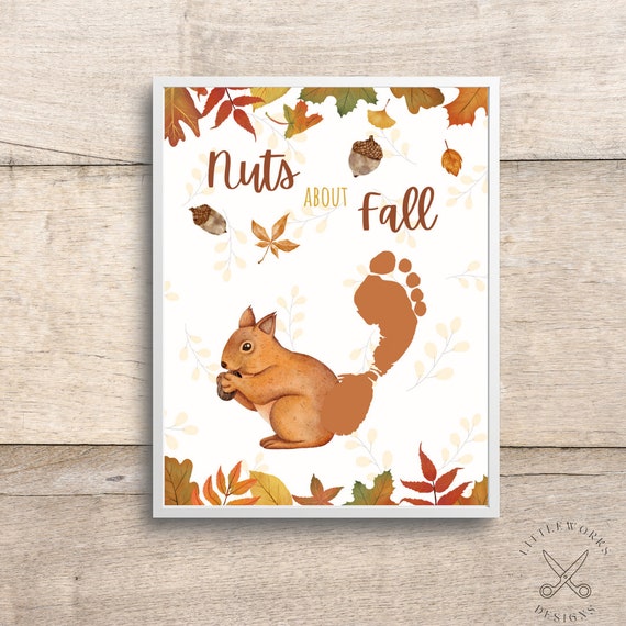 Squirrel Footprint Art Footprint Craft Toddler Craft Etsy Australia