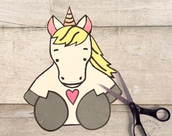 Unicorn Paper Craft: DIY Kids Activity Kit (Instant Download)