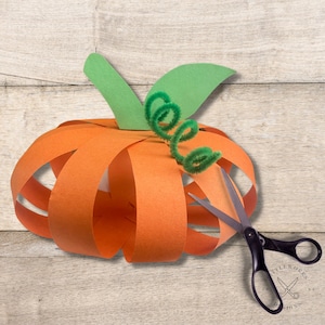 Printable DIY Paper Pumpkin Craft for Kids/ Kindergarten Craft/ Preschool Craft