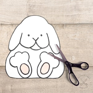 Craft a Bunny/ Cut Out Kit/ Printable Craft/ Easter Craft/ Kid Activity/ Paper Craft