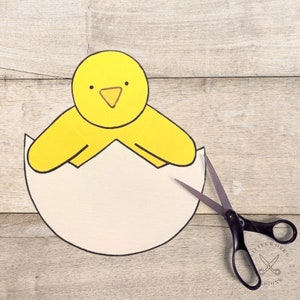 Easter Chick Craft: DIY Printable Kid Activity (PNG)