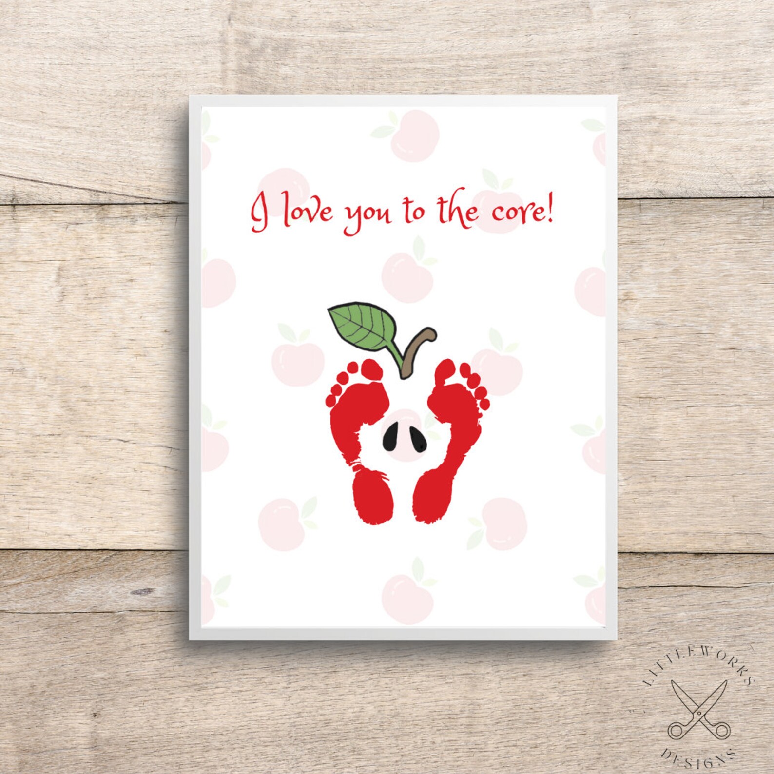 Apple Footprint Art/ Footprint Craft/ Toddler Craft/ Footprint - Etsy