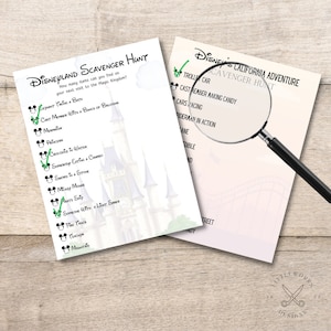 Disneyland Scavenger Hunt for Kids/ Printable Game/ Kids Game