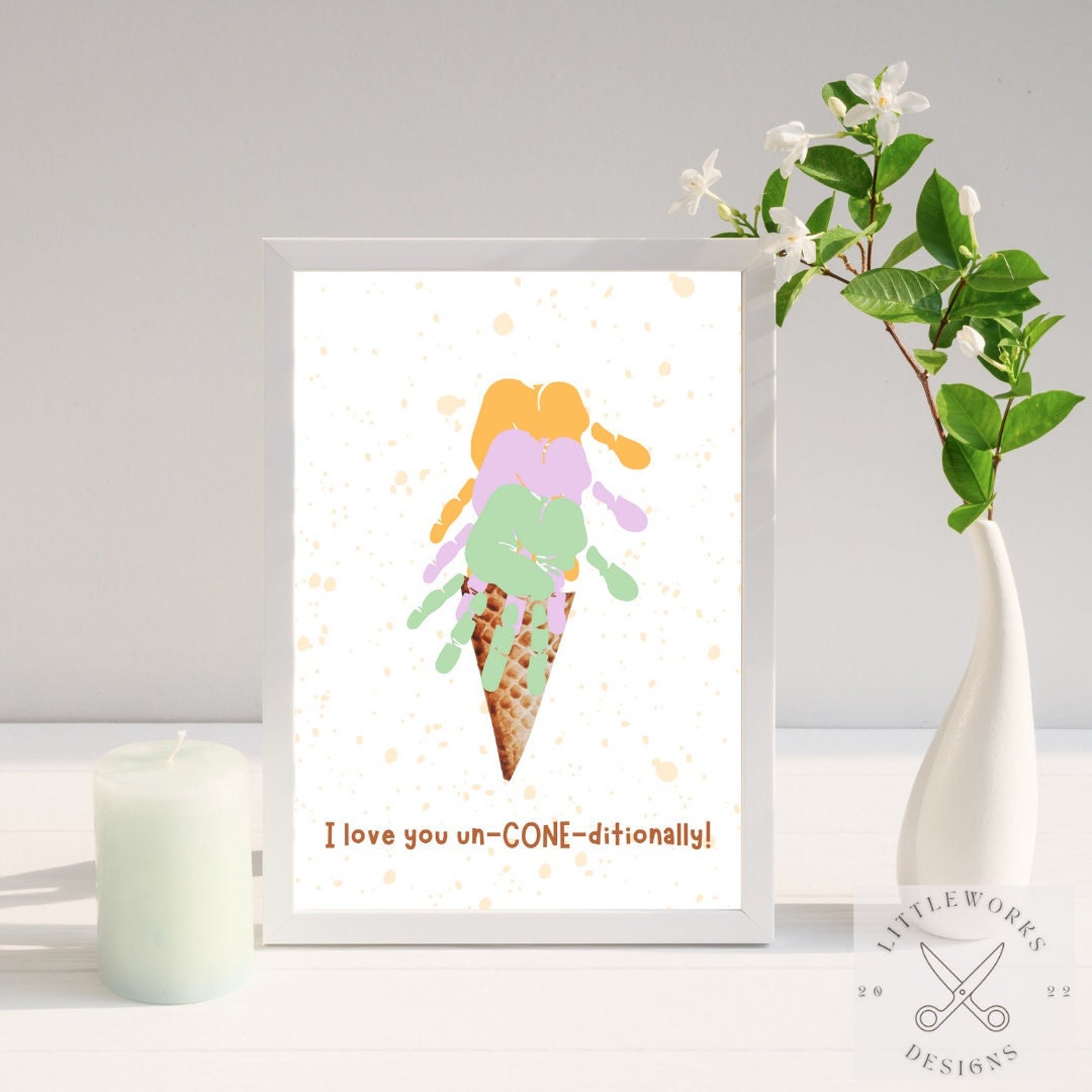 Ice Cream Handprint Art/ Handprint Craft/ Preschool Craft/ Etsy