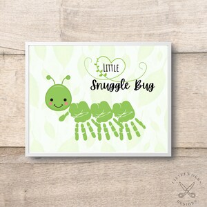 Arte dell'impronta di un bug coccole modificabile/Artigianato con impronta a mano/Artigianato per bambini/Arte con impronta a mano/Regalo per la mamma