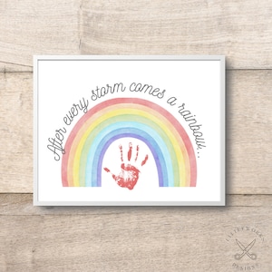 Impronta modificabile per bambini arcobaleno/Impronta per bambini/Memoria fai-da-te