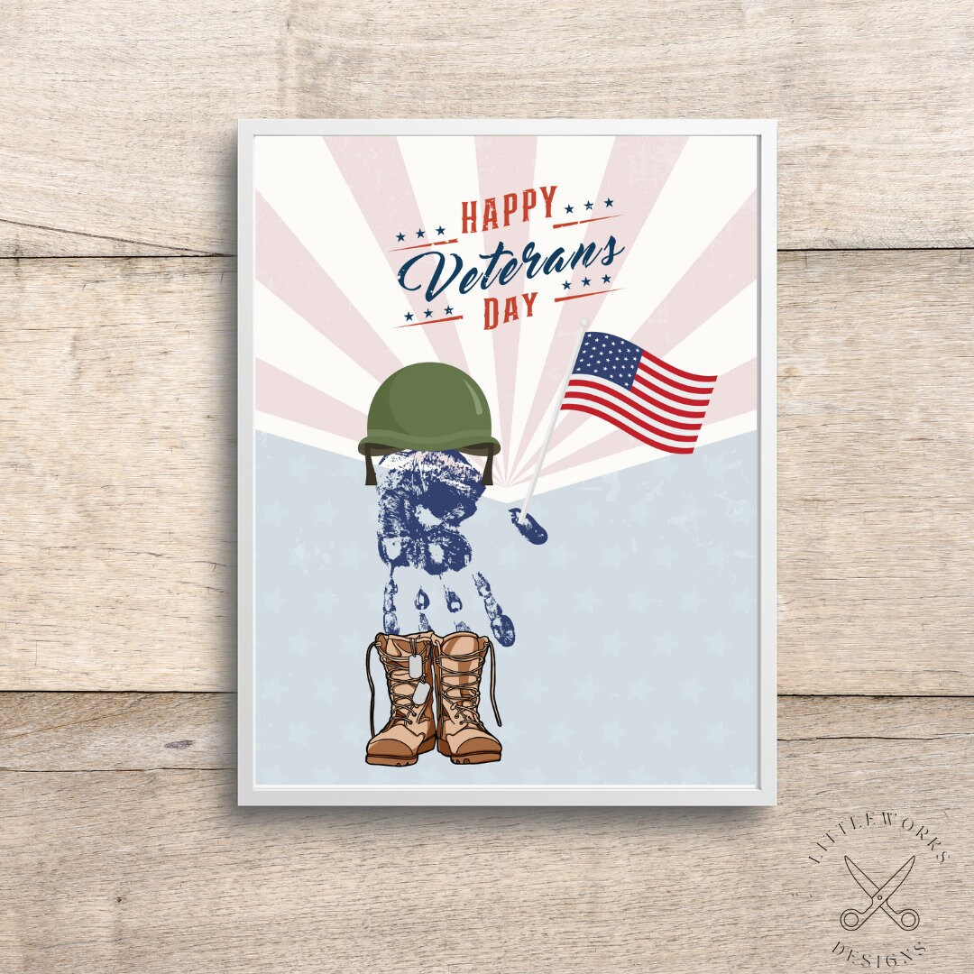Printable Veteran's Day Craft / DIY Handprint Craft/ DIY - Etsy