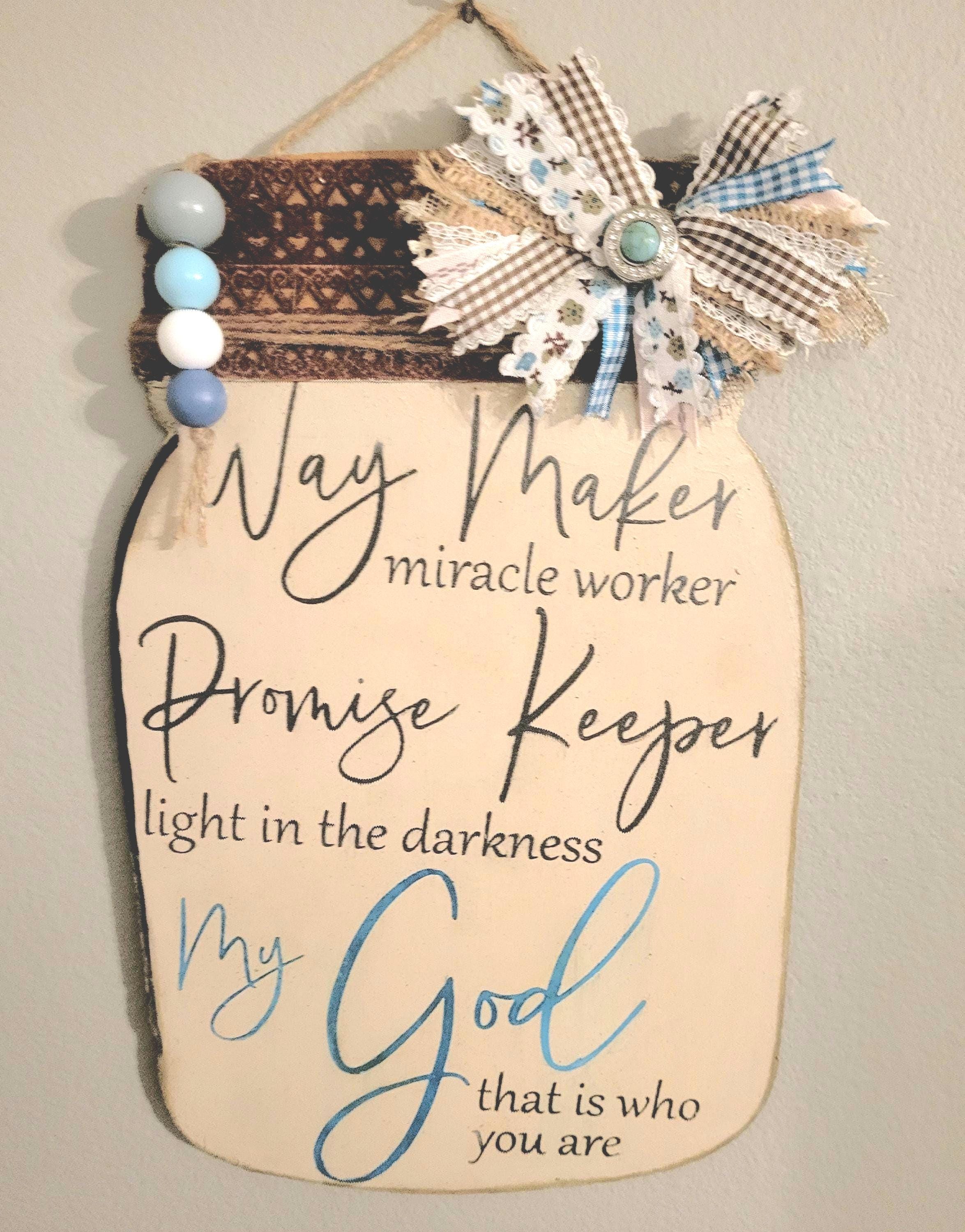 Way Maker Signs Way Maker Mason Jar Sign - Rustic Country Cottage - Etsy