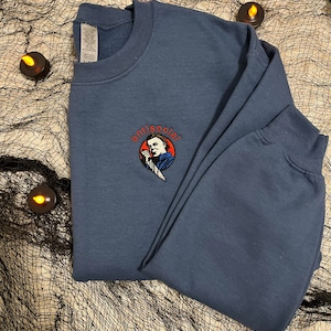 Michael Meyers Embroidered Halloween Sweater