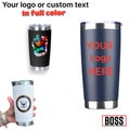 Personalized Painted 20oz Tumbler, Add Your Logo, Full Color Logo, Bulk Tumblers, Custom Printed Color, UV Printed, Travel Mug, Coffee Mugs