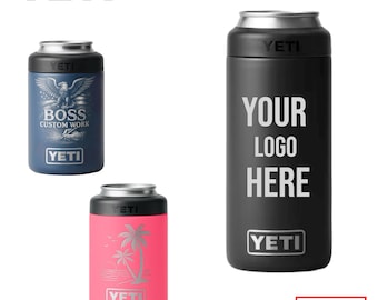 Personalisierte gravierte 12 Unzen YETI Colster Dosenkühler, fügen Sie Ihr Logo hinzu, YETI, Laser gravierte YETI, Geschenk, Biergläser, benutzerdefinierte Yeti, 10 Unzen Yeti,