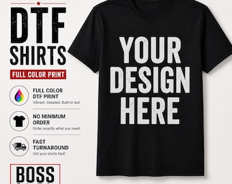 Custom Shirt | Personalized T-Shirt Full Color Print | Custom Logo Shirt for Business | Team Shirt | Small Business Apparel Gift | DTF shirt