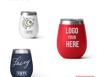 Personalized Engraved 10oz YETI Wine, Add your logo, YETI, Laser Engraved YETI, Gift, Bulk Tumblers, Custom Yeti, 10oz Yeti, Wine tumblers