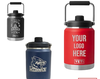 Personalized Engraved Half Gallon Jug YETI, Add your logo, YETI, Laser Engraved YETI, Gift, Water Bottle.