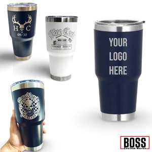Personalized Engraved 30oz Tumbler, ADD YOUR LOGO, Wholesale Tumblers, Laser Engraved Cup, Cooperate Gift, Powder Coated, Bulk Tumblers