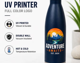 Botella de agua personalizada pintada de 17 oz, impresión UV, agregue su logotipo a todo color, vasos al por mayor, regalo corporativo, recubrimiento en polvo, deportivo.