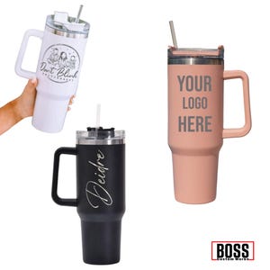 Personalized Engraved 40oz Tumbler, ADD YOUR LOGO, Wholesale Tumblers, Laser Engraved Tumbler, Powder Coated, Bulk Orders, Fashion, Custom.