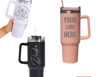 Personalized Engraved 40oz Tumbler, ADD YOUR LOGO, Wholesale Tumblers, Laser Engraved Tumbler, Powder Coated, Bulk Orders, Fashion, Custom.