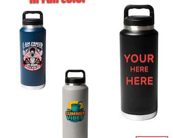 Personalized Painted 36oz Water Bottle,ADD YOUR LOGO, full color logo, Wholesale, Custom Printed logo, Corp Gift, Powder Coated,water Bottle