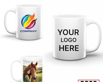 Personalized Ceramic Mug 11oz and 15oz, Full Color, Custom Design or Text