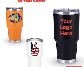 Personalized Painted 30oz Tumbler, Add Your Logo, Full Color Logo, Bulk Tumblers, Custom Printed Color, UV Printer, Travel Mug, Gift Ideas.