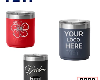 Personalized Engraved 10oz YETI Lowball, Add your logo, YETI, Laser Engraved YETI, Gift, Bulk Tumblers, Custom Yeti, 10oz Yeti, Coffee Mug