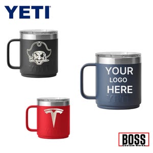Personalized Engraved 10oz, 14oz & 24oz YETI Mug, Add your logo, YETI, Laser Engraved YETI, Gift, Bulk Tumblers, Custom Yeti, Coffee mug