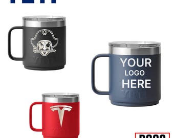 Personalized Engraved 10oz, 14oz & 24oz YETI Mug, Add your logo, YETI, Laser Engraved YETI, Gift, Bulk Tumblers, Custom Yeti, Coffee mug
