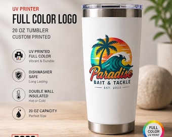 Vaso térmico personalizado de 20 oz pintado, añade tu logotipo, logotipo a todo color, vasos térmicos al por mayor, impresión a color personalizada, impresión UV, taza de viaje, tazas de café