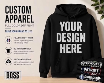 Sudadera con capucha personalizada con estampado DTF / Sudadera con capucha personalizada Gildan / Sudadera con capucha gráfica unisex / Hecha a medida