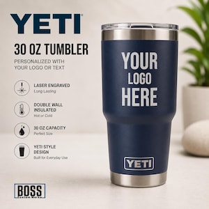 Personalized Engraved 30oz YETI Engraved, Add your logo, YETI, Laser Engraved YETI, Corp Gift, Powder Coated, Bulk Tumblers, Custom Yeti.