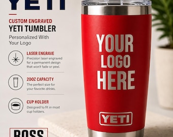 Personalized Engraved 20oz YETI Engraved, Add your logo, YETI, Laser Engraved YETI, Corp Gift, Powder Coated, Bulk Tumblers, Custom Yeti.