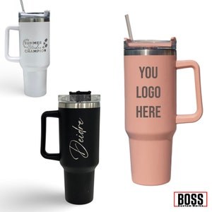 Personalized Engraved 40oz Tumbler, ADD YOUR LOGO, Wholesale Tumblers, Laser Engraved Tumbler, Powder Coated, Bulk Orders, Fashion, Custom.