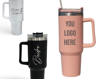 Personalized 40oz Tumbler, ADD YOUR LOGO, Wholesale Tumblers, Laser Engraved Tumbler, Powder Coated, Bulk Bottle, Fashion, .