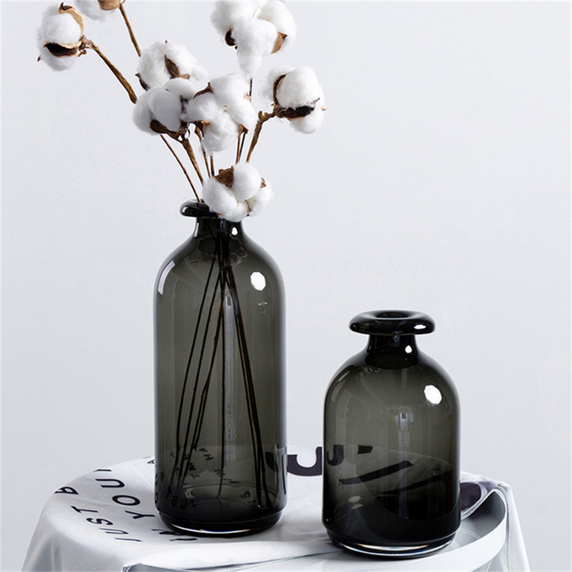 Modern Black Vase Black Modern Art Vase Unique Europe Smoked - Etsy