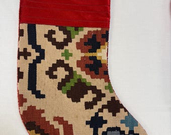 Kilim Stocking for Christmas Fireplace