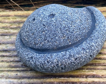 Black sea glass bottle base / pirate glass  / vintage sea glass / rare scottish beach finds / rare sea glass,