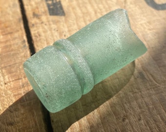 scottish sea glass bottle neck | vintage sea glass | rare scottish beach finds | aqua sea glass,
