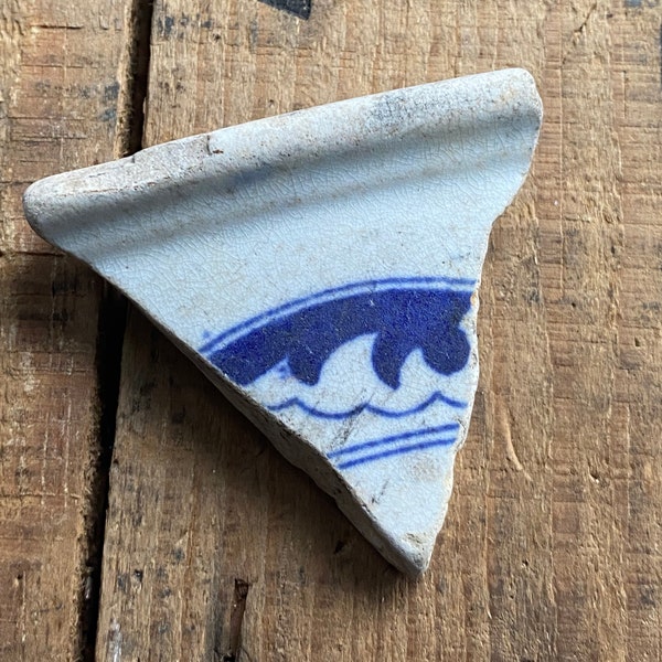 Sea pottery piece   |  scottish beach finds   | sea pottery shards | rare sea pottery