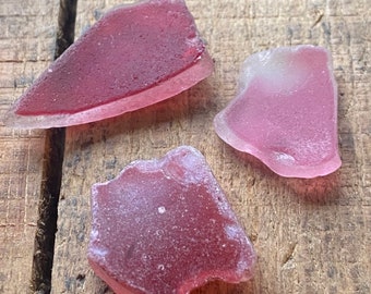 Sea glass multi pink flash glass  | scottish pink  sea glass | beach finds