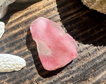 Pink Flash Sea Glass: Scottish Beach Find