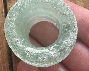 Scottish sea glass bottle neck | vintage sea glass | rare scottish beach finds | rare sea glass,