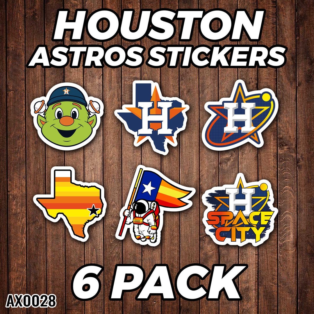 Houston Astros Stickers 6pack 2 Inch Waterproof Laminated Etsy