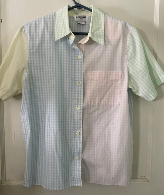 Vintage multi-colored checkered shirt - image 2