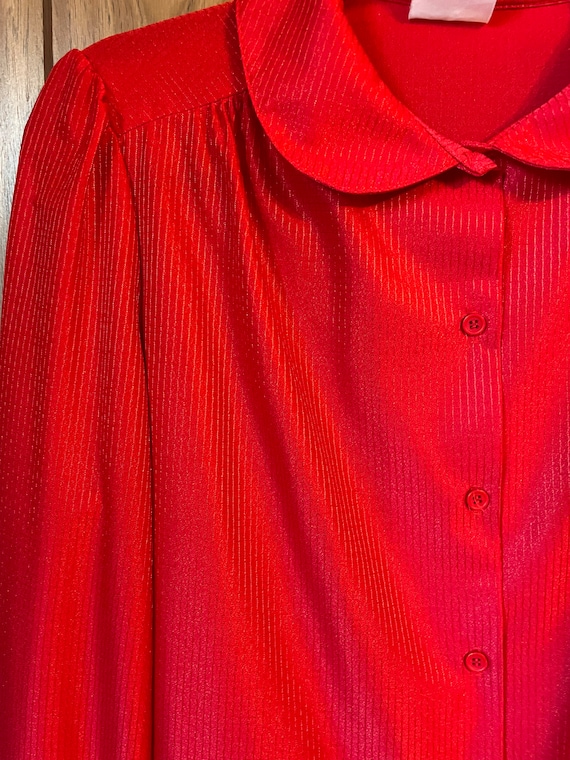 Vintage shimmery red blouse