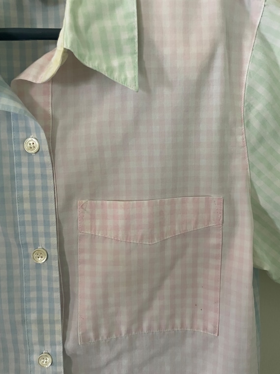 Vintage multi-colored checkered shirt - image 1