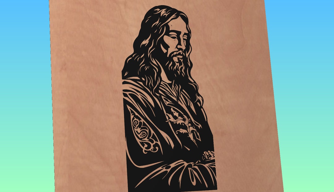 Jesus Christ Svg, Jesus Svg, Christian, SVG, Rustic, Black and White