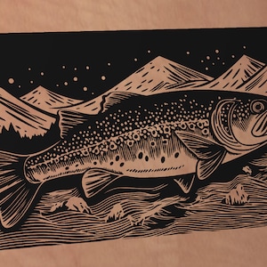 Trout SVG, fishing, pdf, cnc, laser,