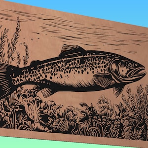 Rainbow Trout SVG, fishing, pdf, cnc, dxf