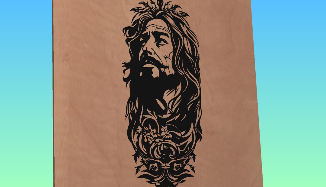 Jesus Christ Svg, Jesus Svg, Christian, SVG, Rustic, Black and White